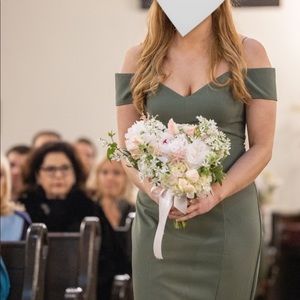 Sage Green Custom Floor Length Bridesmaid Dress/Formal Gown